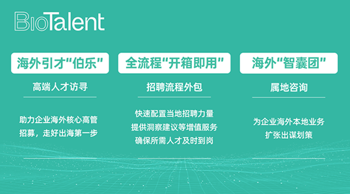 猎头公司bifa必发官网国际的海外分支团队BioTalent专注于生命健康领域的人才服务